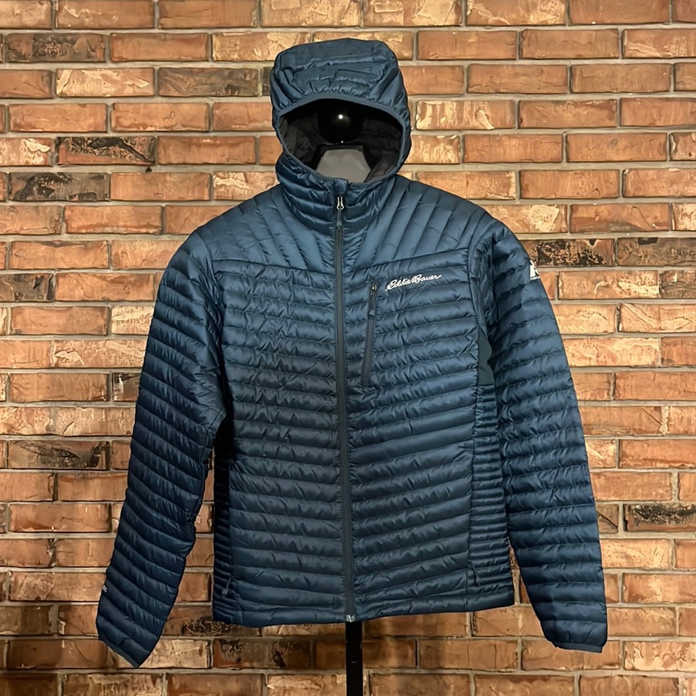 NWOT Eddie Bauer size small MicroTherm 2.0 Down Hooded Jacket 800 Downfill